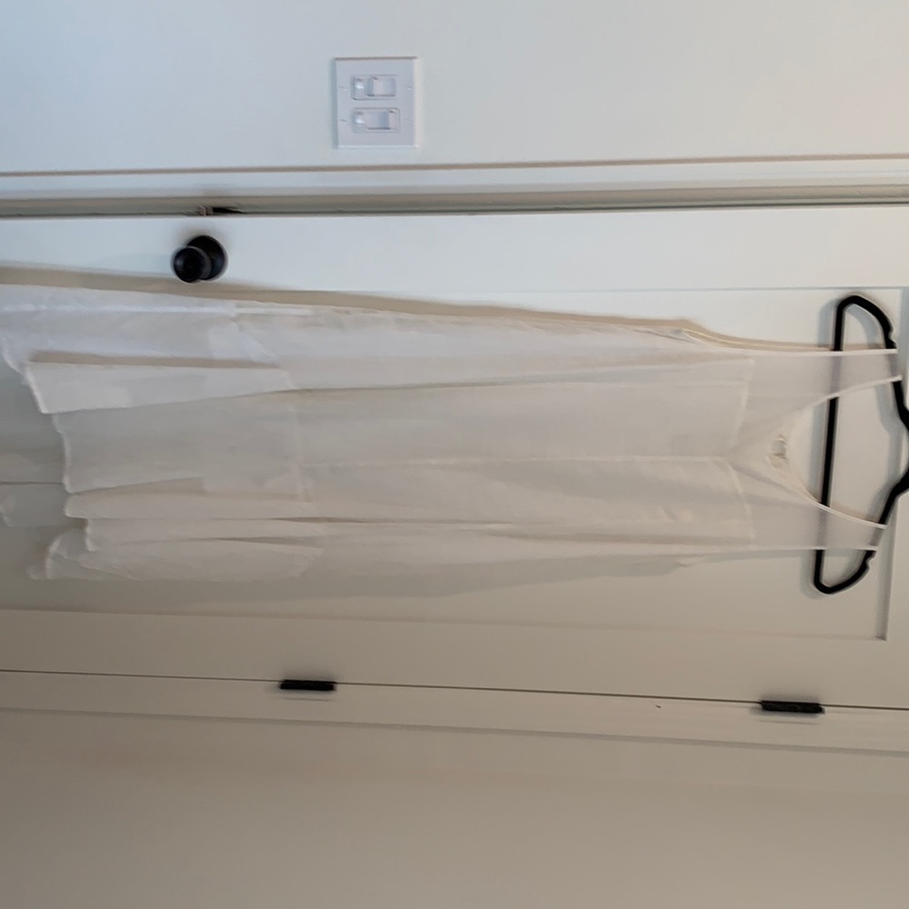 Anthropologie long white flowy dress